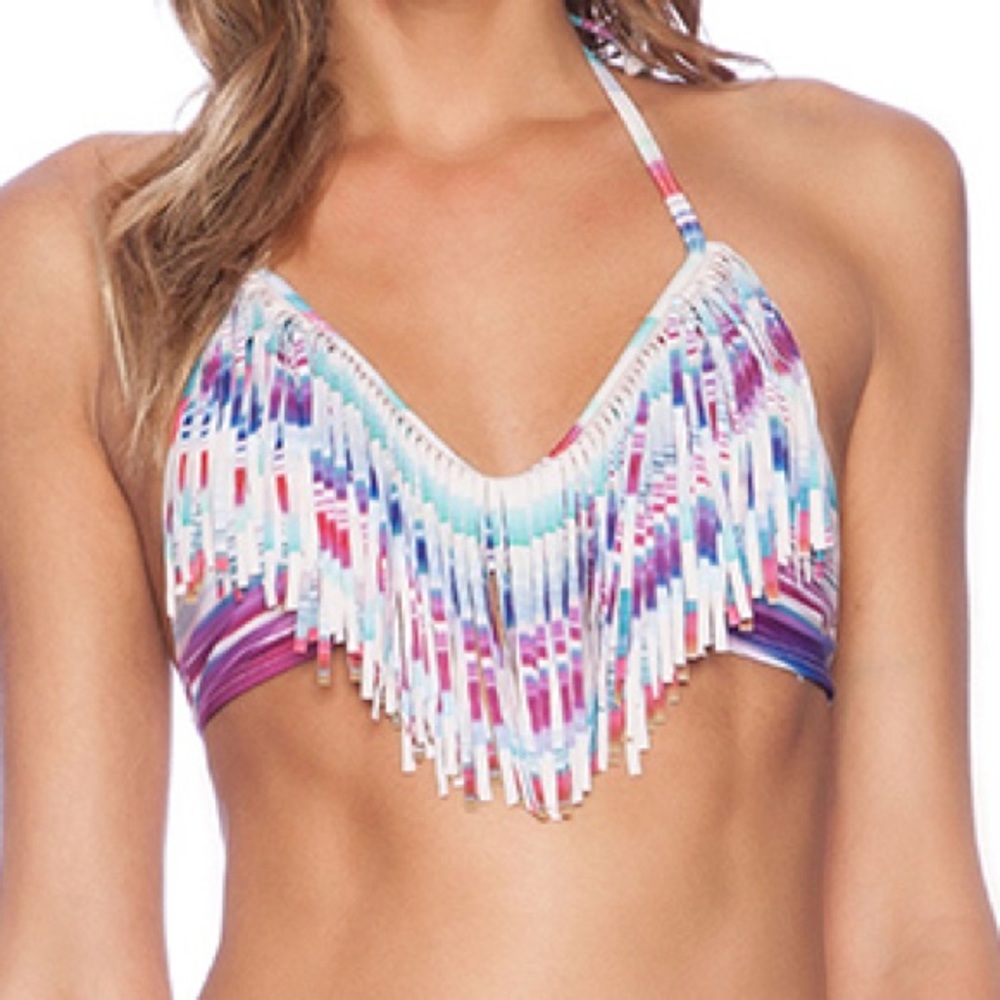 L* Space Fringe Bathing Suit Top